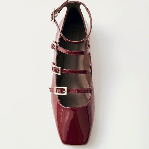 ALOHAS Luke Onix Wine Burgundy Patent Leather Ballet Flat Size 42 US 11-11.5 - Picture 2 of 13